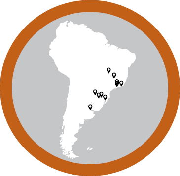 Mapa de la Región de Sudamérica